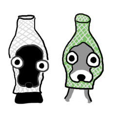 [LINEスタンプ] イタリアングレイハウンド チモ＆モナ