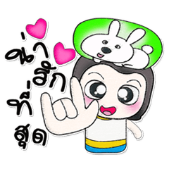 [LINEスタンプ] Hi my name is Muka.. Love rabbit..^^