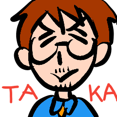 [LINEスタンプ] タレ目眼鏡TAKAさん専用スタンプ