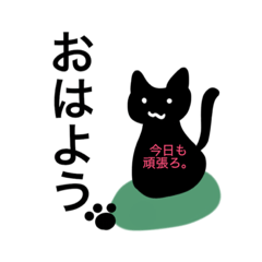 [LINEスタンプ] 黒猫クロの日常会話スタンプ