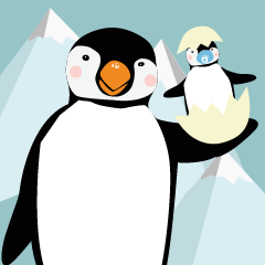 [LINEスタンプ] Sweet Warm Little Penguin Family