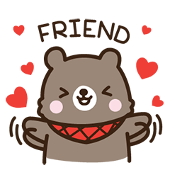 [LINEスタンプ] This bear is FRIEND.