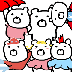 [LINEスタンプ] くまばっか クマだらけ コスプレくまたん