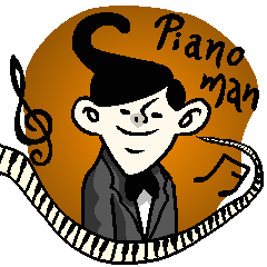 [LINEスタンプ] ピアノマンの画像（メイン）