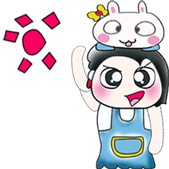 [LINEスタンプ] Miss. Mena and Rabbit..^^