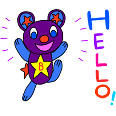 [LINEスタンプ] 輝くクマ