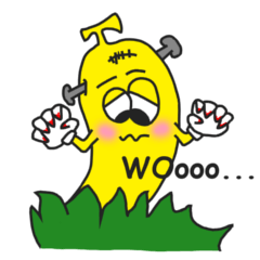 [LINEスタンプ] Cool Banana (Halloween version)