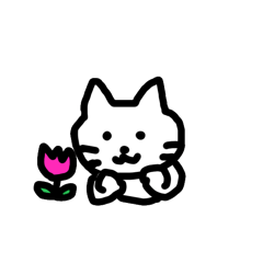 [LINEスタンプ] ゆるいしろねこくん