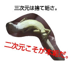 [LINEスタンプ] 名言(迷言)を言うトカゲ