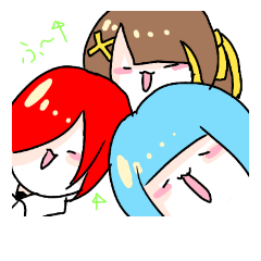 [LINEスタンプ] 仲良し3人組Signal！