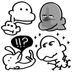 [LINEスタンプ] 人間もどき 人体実験くん