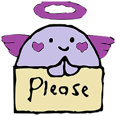 [LINEスタンプ] Cute purple Anglov