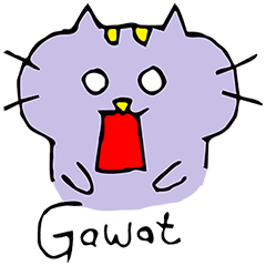[LINEスタンプ] Meow Meow Mio Version Indonesian 1