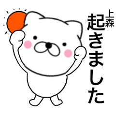 [LINEスタンプ] 【上森】が使う主婦が作ったデカ文字ネコ