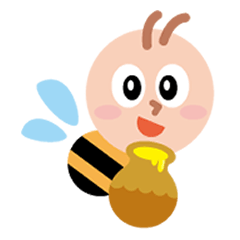 [LINEスタンプ] ミツバチのスマイリーの画像（メイン）