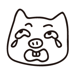 [LINEスタンプ] No money pig