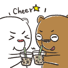 [LINEスタンプ] black sugar x Mochi