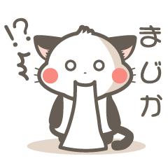 [LINEスタンプ] 白黒ぬーこ。