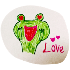 [LINEスタンプ] draw frog fun