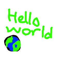 [LINEスタンプ] Hello World ver. 2 (fixed)