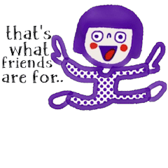 [LINEスタンプ] Purple Kid. Move on (Animated) Eng