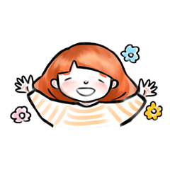[LINEスタンプ] orange color