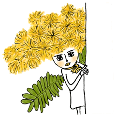 [LINEスタンプ] 花のコビトたち