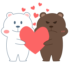 [LINEスタンプ] Bear friend Shiri ＆ Iri