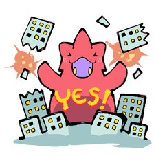 [LINEスタンプ] Kaiju Keshi no Sekai
