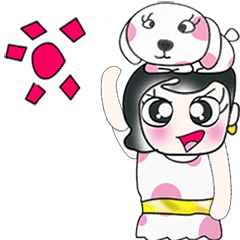 [LINEスタンプ] ...Miss. Sayaka and dog...^_^