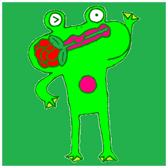 [LINEスタンプ] Green Froggo
