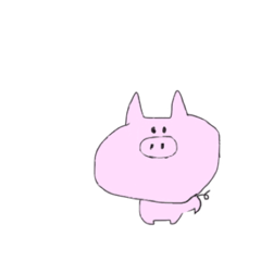 [LINEスタンプ] 無表情なぶた