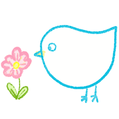 [LINEスタンプ] The Little Happy Blue Bird