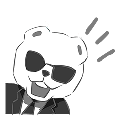 [LINEスタンプ] モノクロクマ