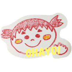 [LINEスタンプ] さんかくまゆげのおんなのこ
