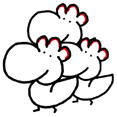 [LINEスタンプ] しあわせを運ぶ鼻デカドリ ニワトリもどき