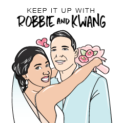 [LINEスタンプ] Keep it up with Robbie ＆ Kwang season 1