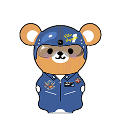 [LINEスタンプ] ブルーインパルスアニマルパイロット