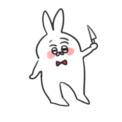 [LINEスタンプ] Poker face rabbit and cat