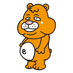 [LINEスタンプ] Orange Big Bear-liveの画像（メイン）