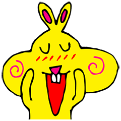 [LINEスタンプ] Cute Rabbit Yellow