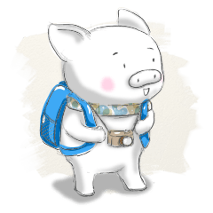[LINEスタンプ] moona a cute piggy