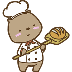 [LINEスタンプ] Cooking Bear (Cute)