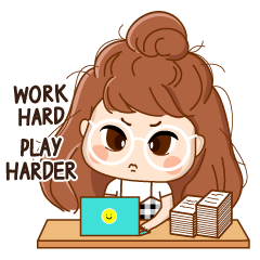 [LINEスタンプ] Happy Workers！ (Eng)