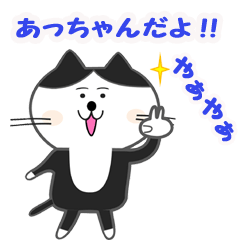 [LINEスタンプ] あっちゃん専用ネコスタンプの画像（メイン）