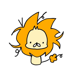 [LINEスタンプ] 寝癖ライオン