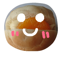 [LINEスタンプ] パンの写真に顔を添えて2