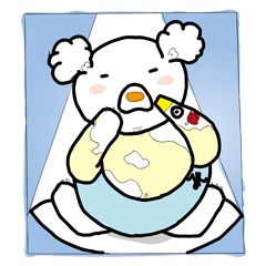 [LINEスタンプ] ホッキョクグマとゴズリング氷山の生活-1