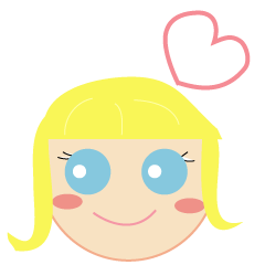 [LINEスタンプ] Girl with blue eyes ＆ friend for englishの画像（メイン）