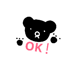 [LINEスタンプ] black bear stamp